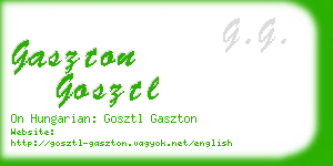 gaszton gosztl business card